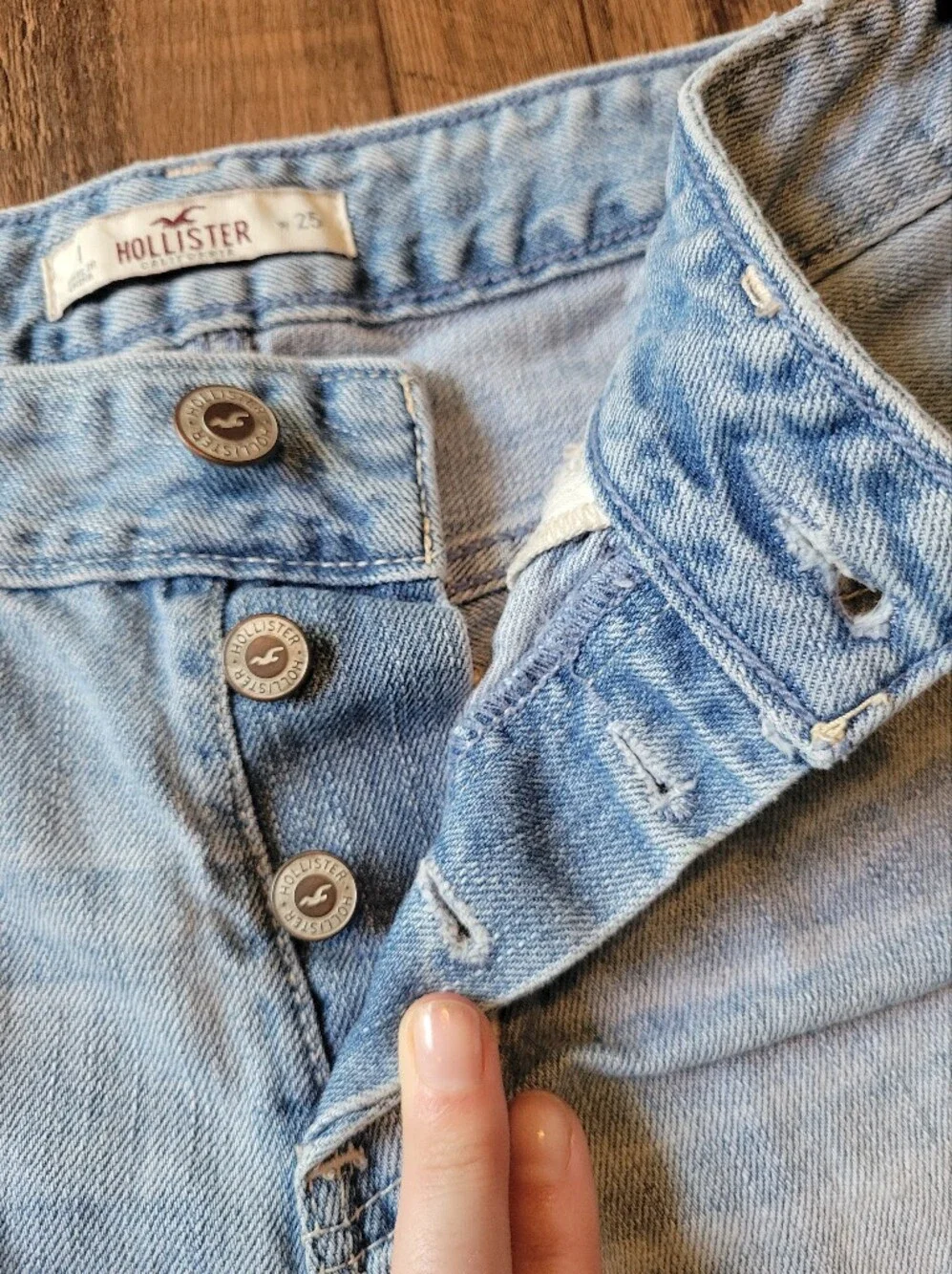 Hollister Light Wash Denim Shorts